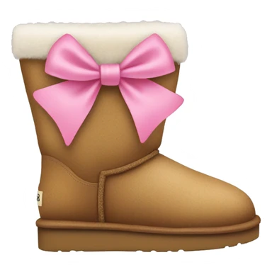 Ugg with pink bows in the back sticker