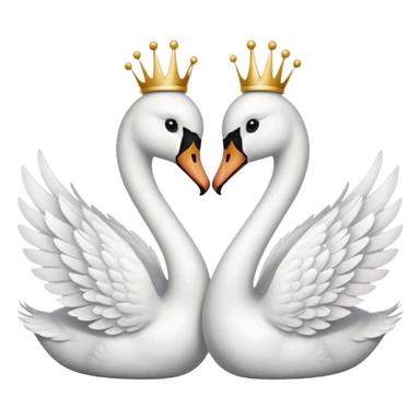2 swans kissing sticker