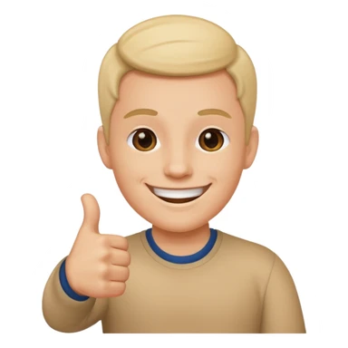 eine Person mit einem Daumen nach oben zu sehen ist. sticker