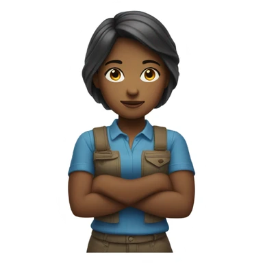 Girl with arms crossed sticker