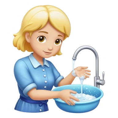 Washing dishes sticker