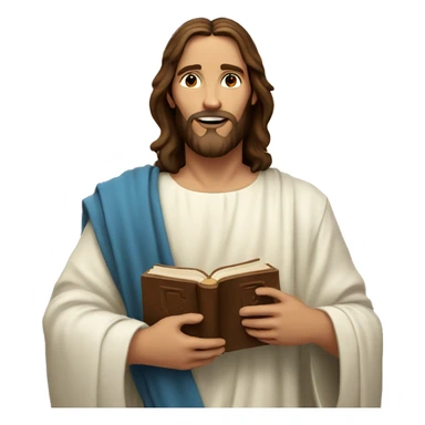 Jesus Holding The Bible sticker