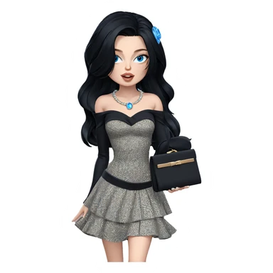 elegant girl with blue eyes sticker