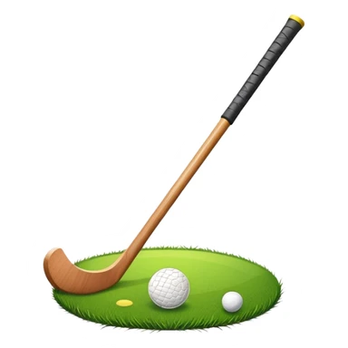 green grass, field hockey stick, field hockey ball sticker