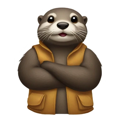 Otter playing survivor sticker