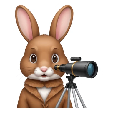 rabbit use to see telescope sticker