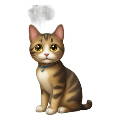 Un chat dans un château sticker