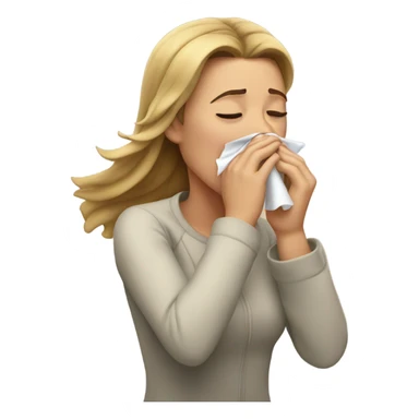 Woman sneezing sticker