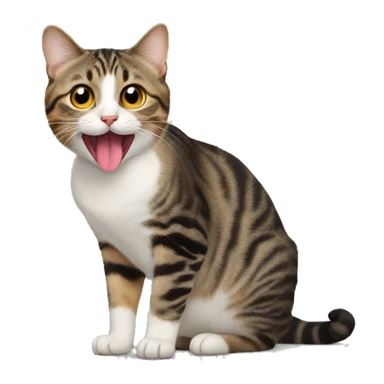 Cat sticking out tongue sticker