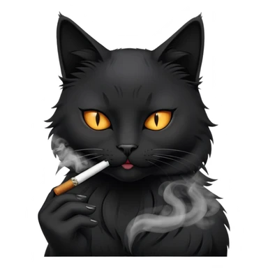 black cat smoke joint  sticker