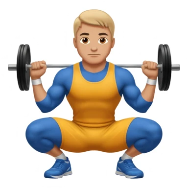 Guy squating without a dumbell sticker