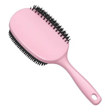light pink round hair brush sticker