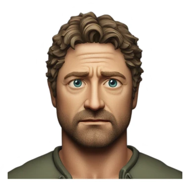 actor Gerard Butler serious sticker