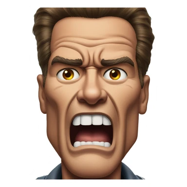 angry arnold schwarzenegger sticker