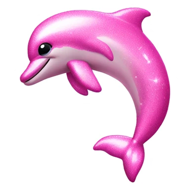 pink sparkly dolphins sticker