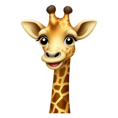 Young happy giraffe  sticker