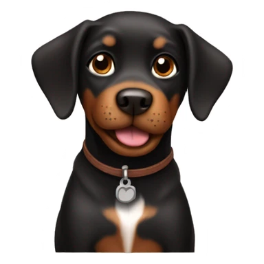 black brown dog sticker