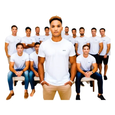 Hyper realistic Josh King 'JetSet' Madrid - Iman Gadzhi vs. Alex Hormozi vs. Sebastian Ghiorghiu vs. Andrew Tate. Vs Branden Condy vs Grant Cardone vs Tony Robins vs Luke Belmar vs Daniel G vs Graham Stephan vs Jason Fallen vs Russell Brunson sticker