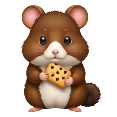 black hamster with  snack sticker
