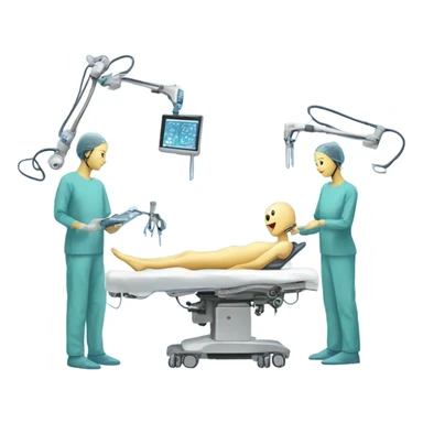 Robots performing surgery sticker