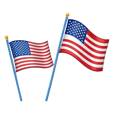 asian flag and american flag emoji sticker