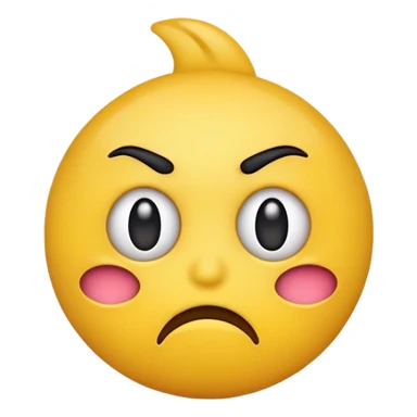 pouting annoyed yellow emoji sticker
