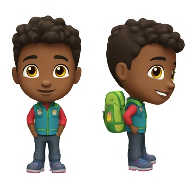  young black boy paw patrol sticker