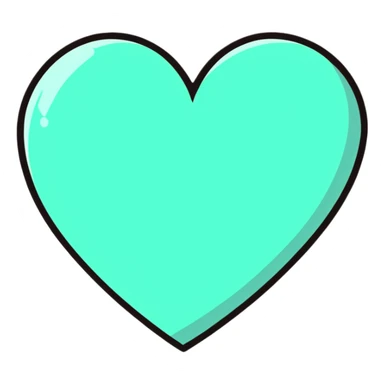 gorgeous heart with shimmer effect sticker