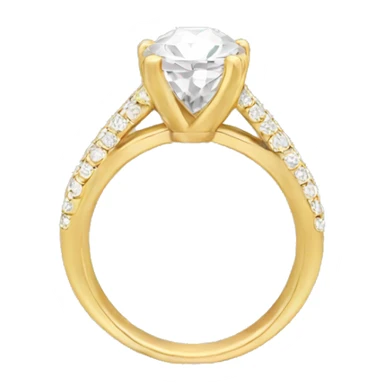Round cut diamond ring gold  sticker