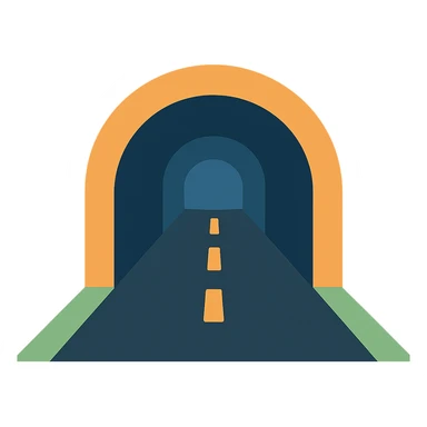 Flat design style tunnel sticker
