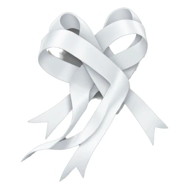 White ribbons  sticker