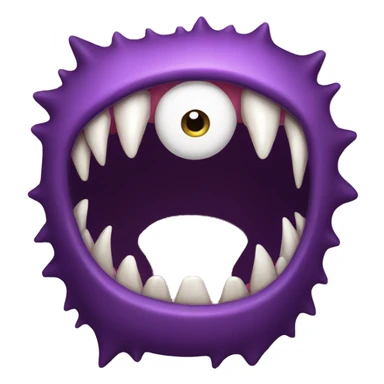 A monster with big teeth and a lot of them sticker