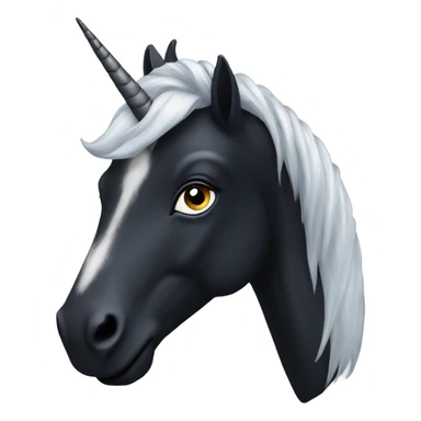 black unicorn sticker