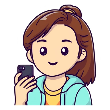 girl taking a selfie sticker