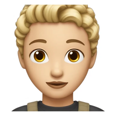 Fair skin, cropped hairstyle sticker