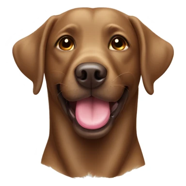 Brown Labrador smiling with tongue out sticker