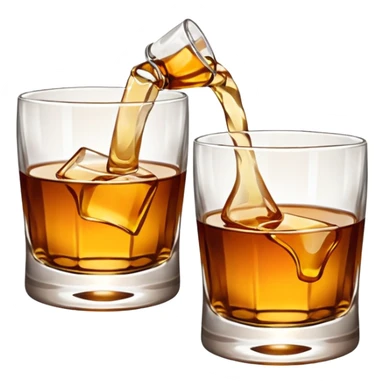 Two glasses of whiskey that brings a toast sticker