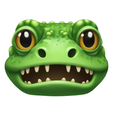 Green Gila Monster Face Big Chin sticker