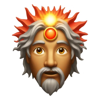 red sun rays god sticker
