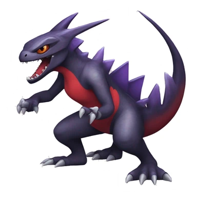 Black Cool Edgy Nargacuga-Garchomp-Noivern Fakémon  with White and Red and purple and black Edgy markings sticker