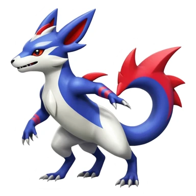 Shiny Vibrant Exotic Colorful Cool Zangoose-Salandit-Absol-fusion sticker