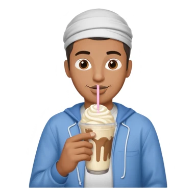 muslim man drinking milkshake sticker