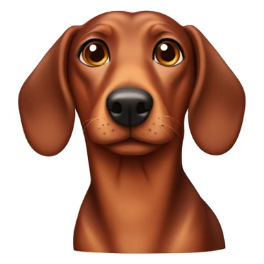 Brown Weiner dog sticker