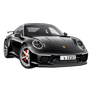 Porsche 911 - Porsche (Model Year: 2021) (Iconic colour: Black) sticker