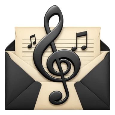 Mail with music note sticker