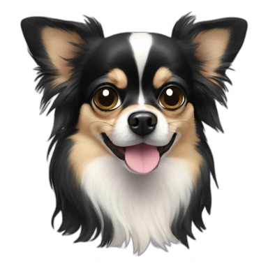 black long hair chihuahua sticker