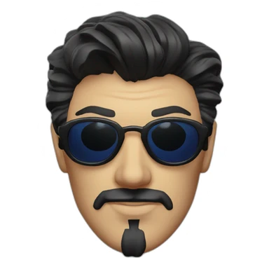 Dr strange with black cool sunglasses sticker