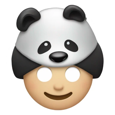 Me wearing a panda hat sticker