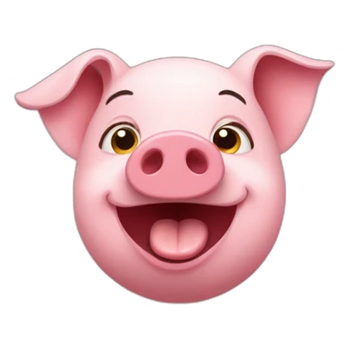 Cute Pig in the cinema sticker