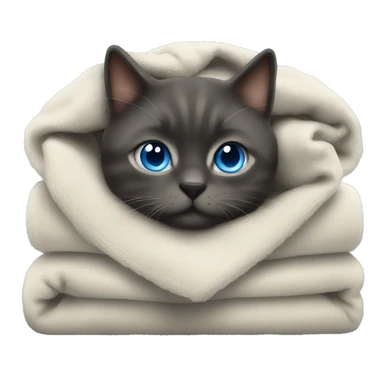 Cozy blanket blue eyes sticker
